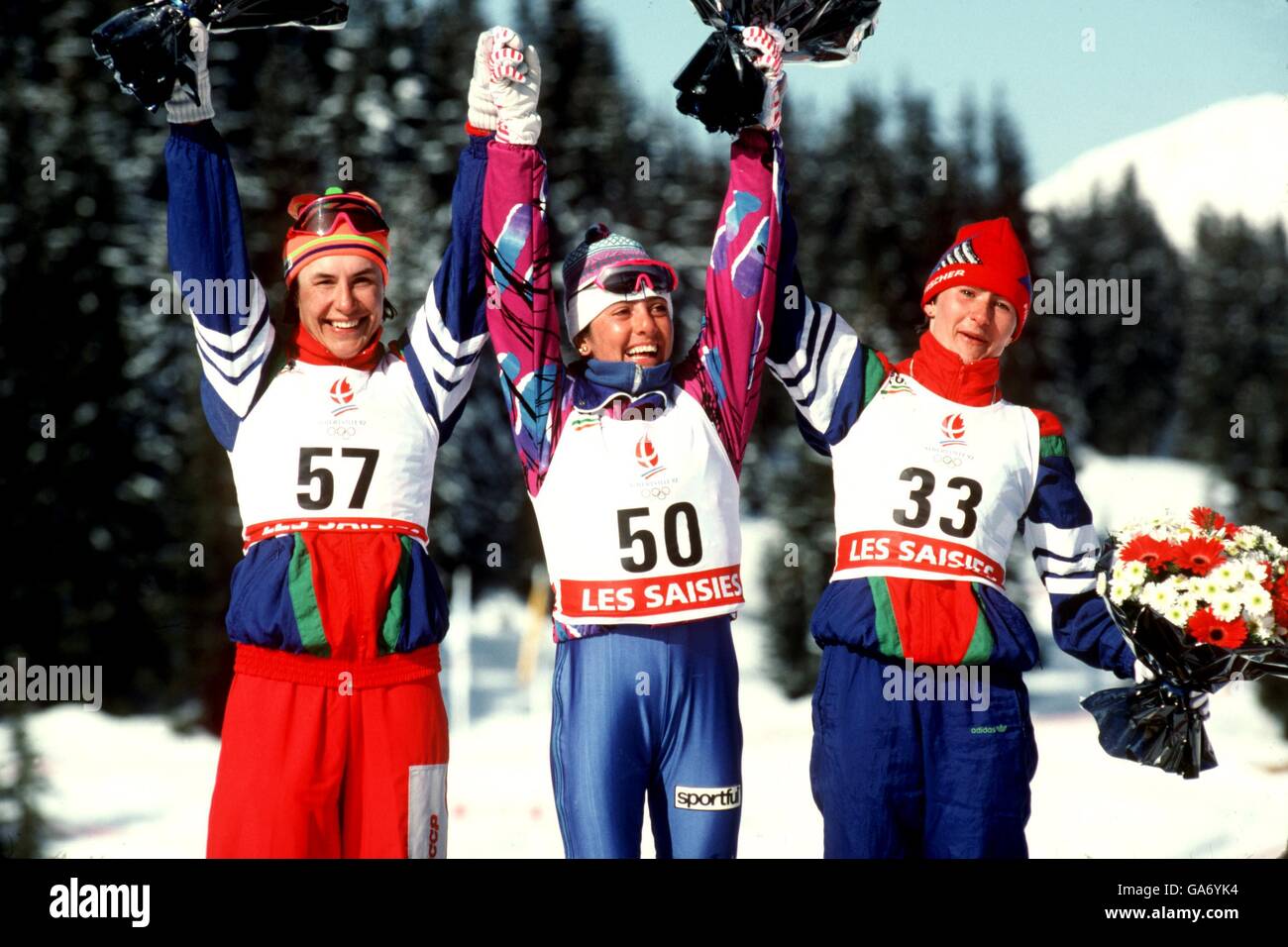 Cross Country - Winter Olympics Albertville Stock Photo