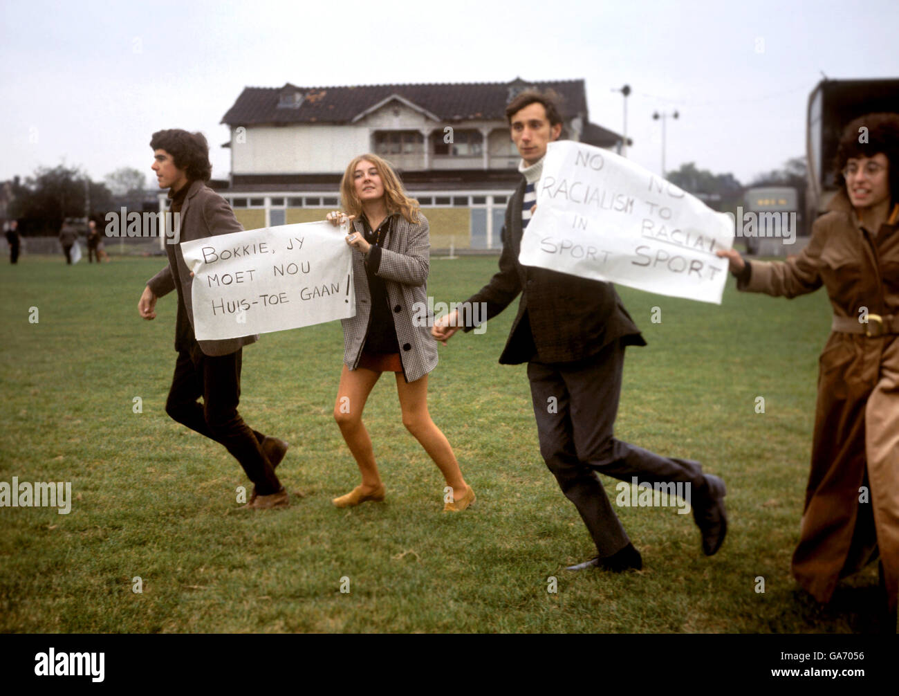 Rugby Demonstration Richmond Athletic Ground. Racial Demonstrators