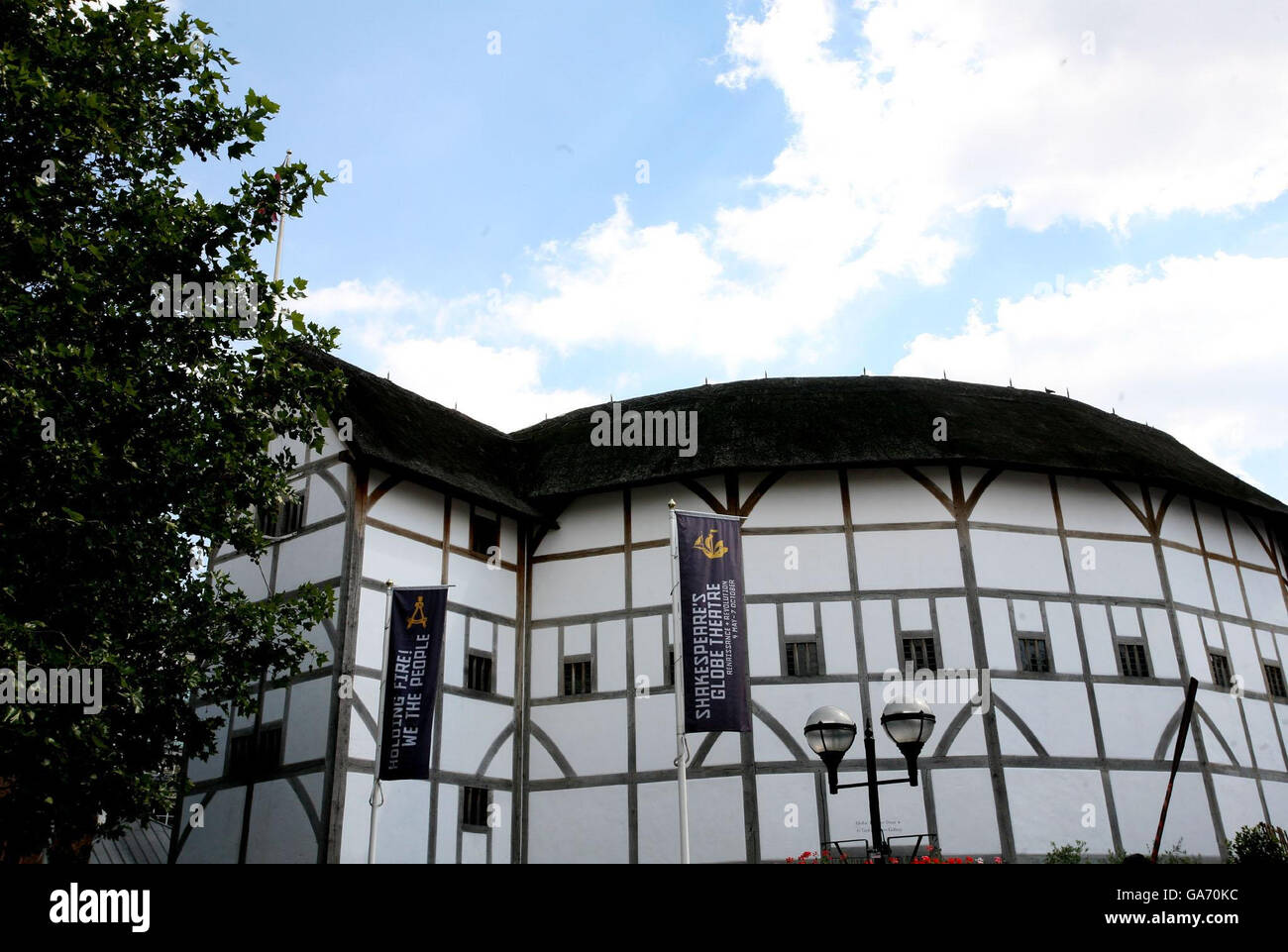 General view of The Globe Theatre. A general view of The Globe Theatre, central London. Stock Photo