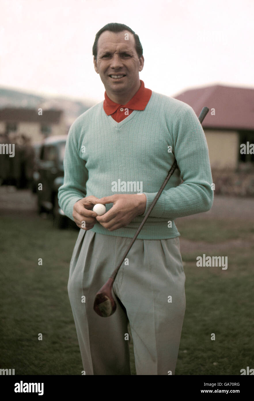 Max Faulkner, British Ryder Cup golfer and one of the few home winners of the Open Championship in recent years Stock Photo