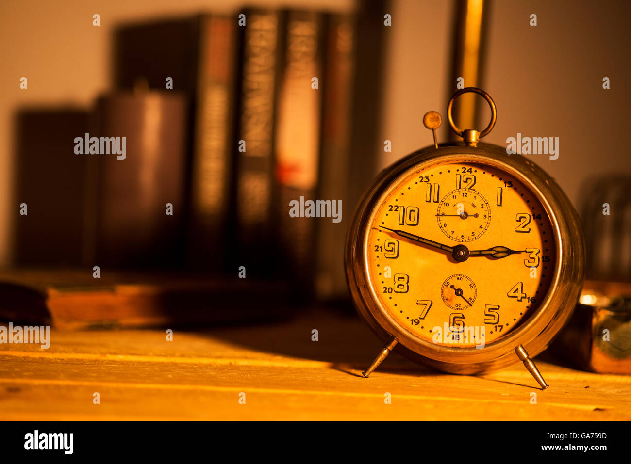 old alarm clock on background Stock Photo - Alamy