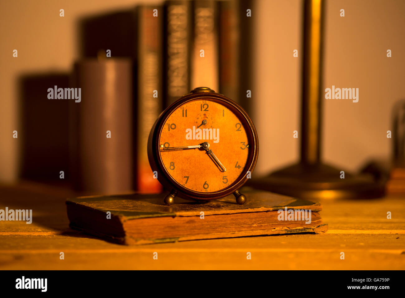old alarm clock on background Stock Photo - Alamy