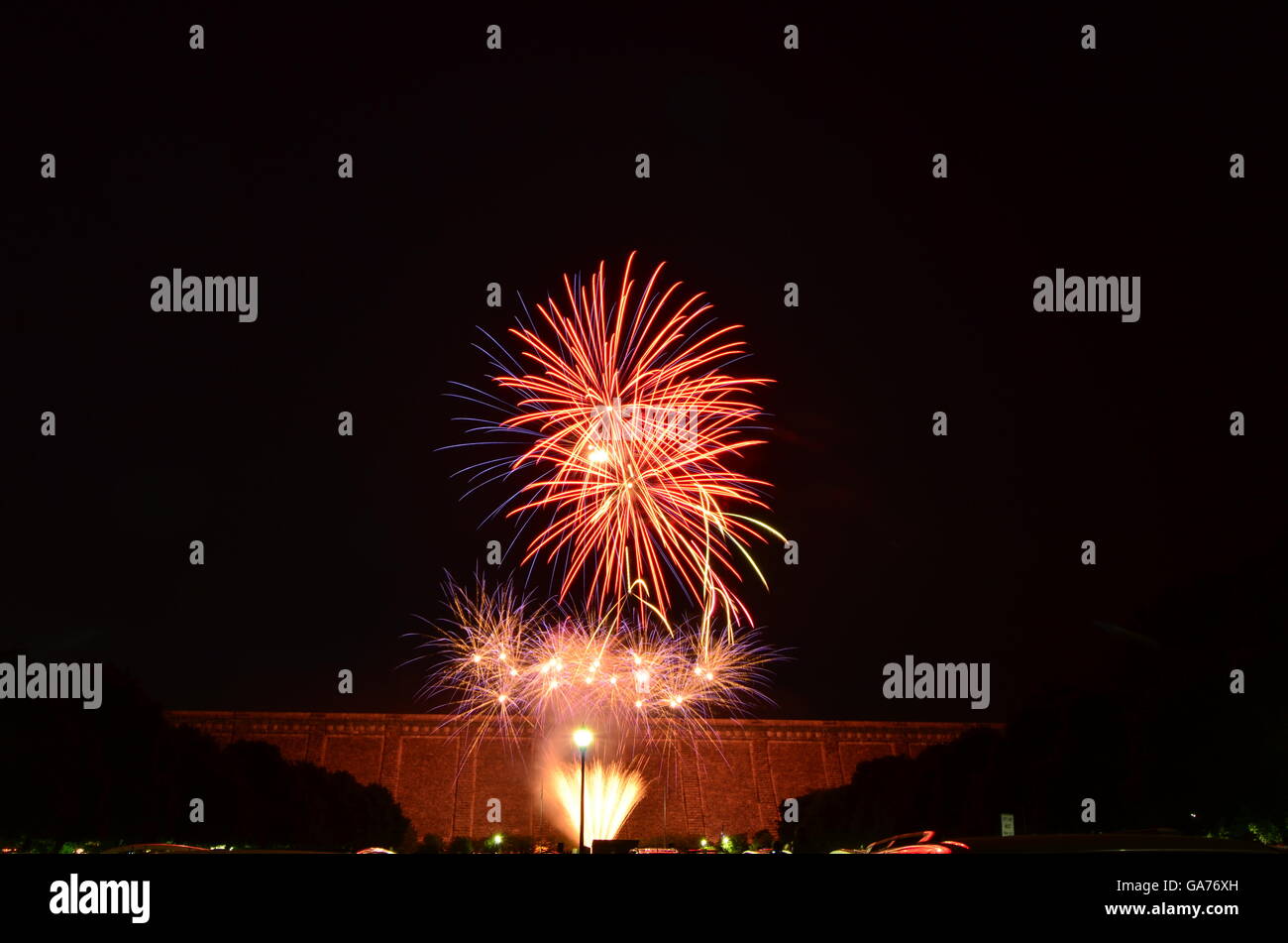 Kensico Dam Fireworks 2016 Stock Photo Alamy