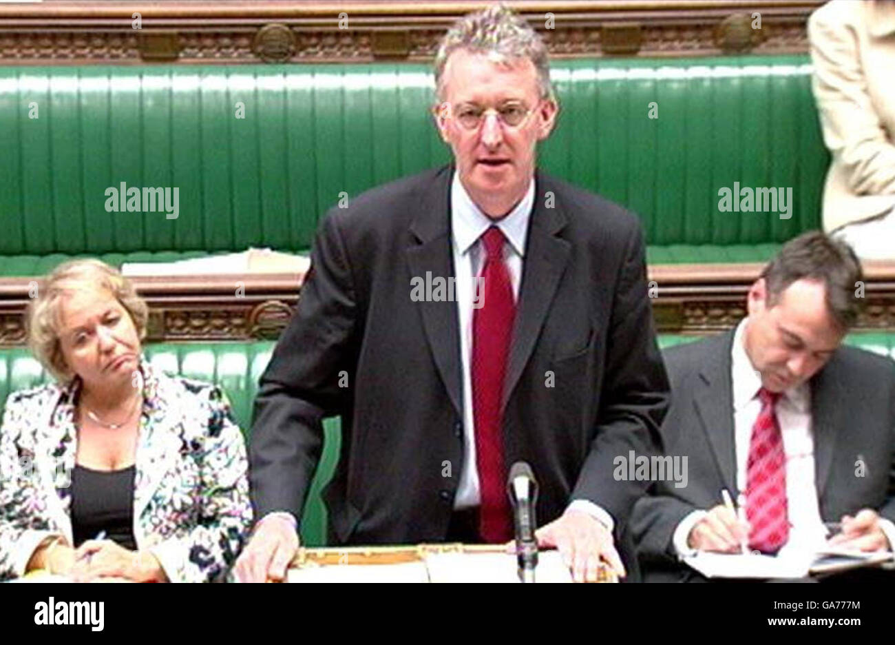 Environment Secretary Hilary Benn gives a statement to the House of Commons in London on the flooding in the UK. Stock Photo