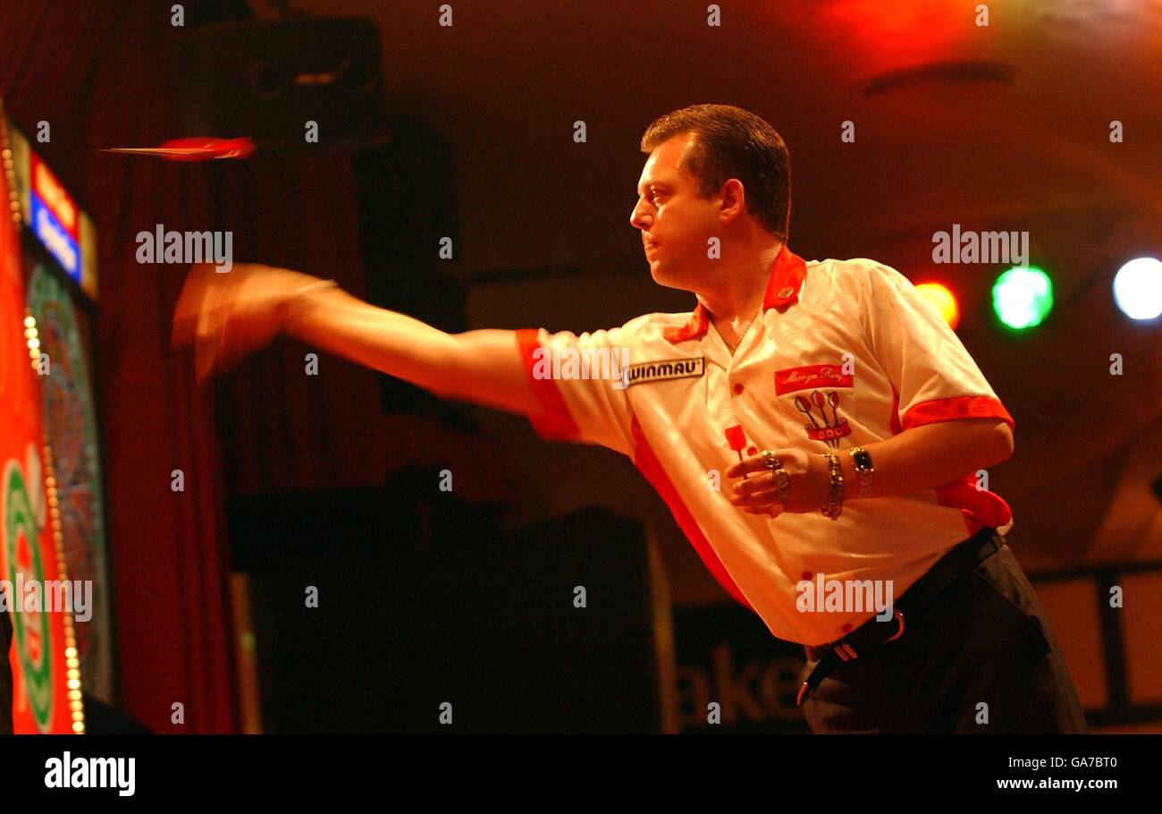 Mervyn King from Great Britain in action in the final of the Embassy