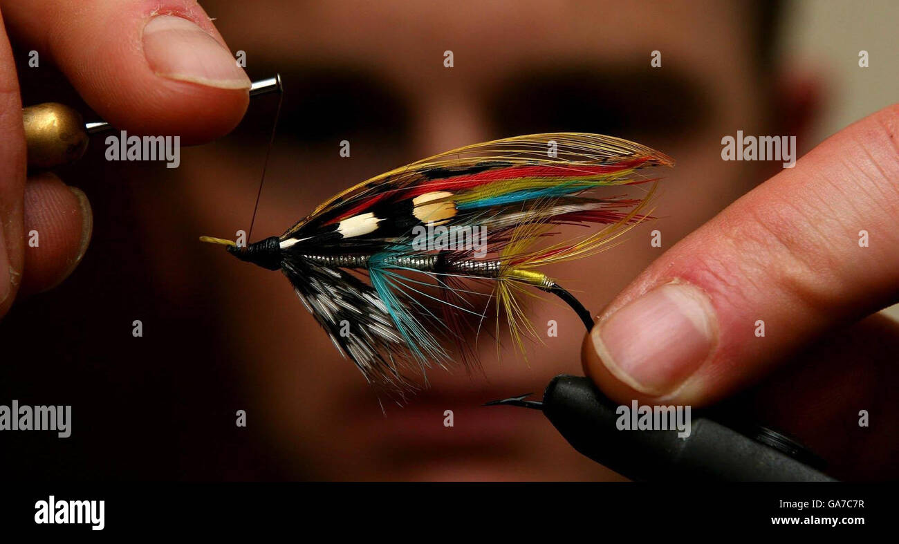 Fly fishing equipment Stock Photo Alamy