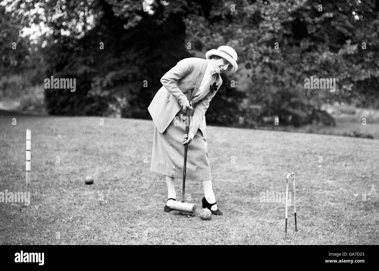 Cowdray Croquet Finals - Anna Pavlova - 1921 Stock Photo