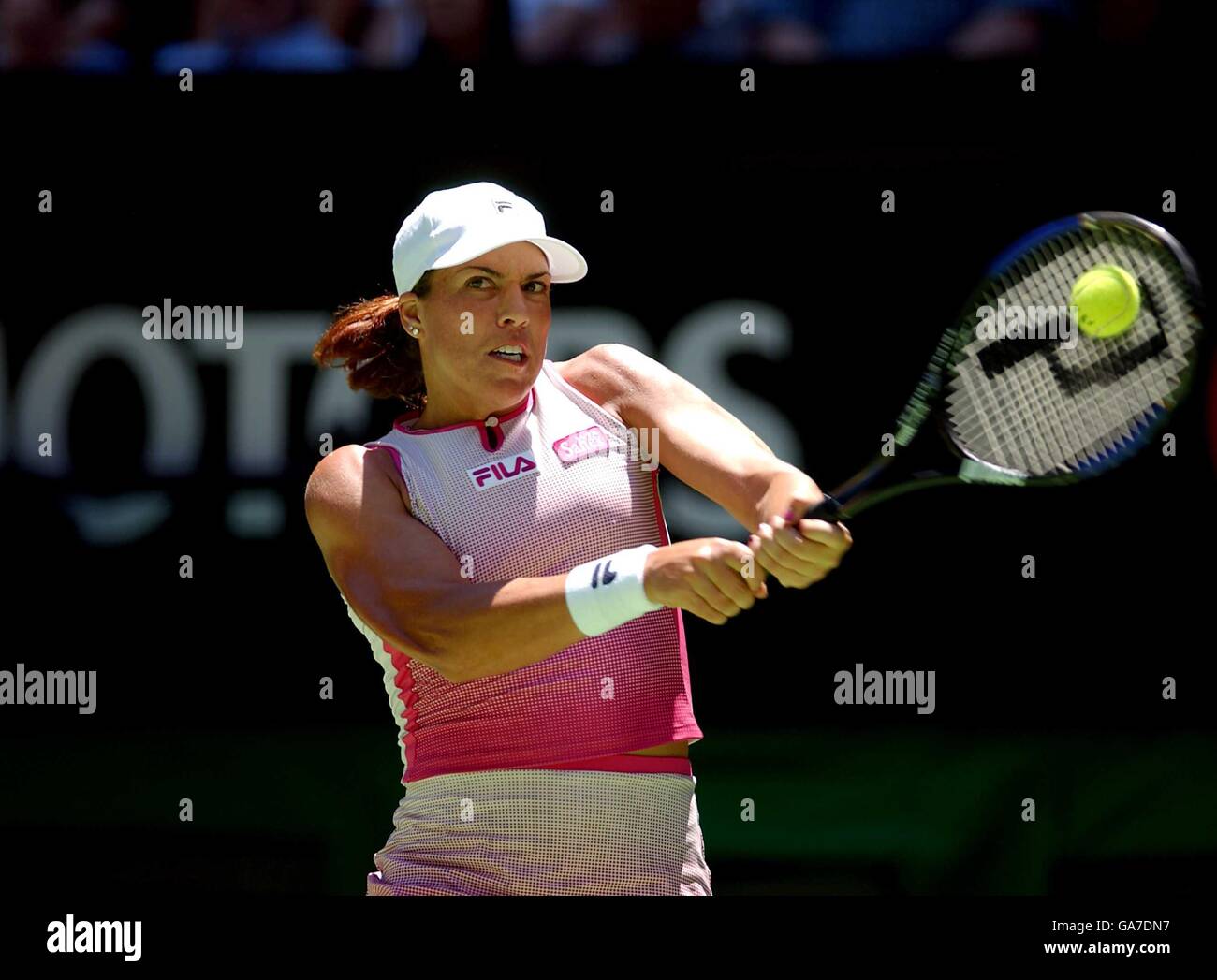 Jennifer capriati in action against martina hingis hi-res stock ...