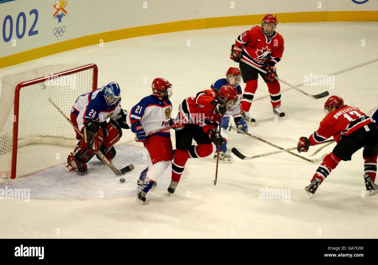 Winter Olympics - Salt Lake City 2002 - Women's Ice Hockey - Russia v  Canada Stock Photo - Alamy