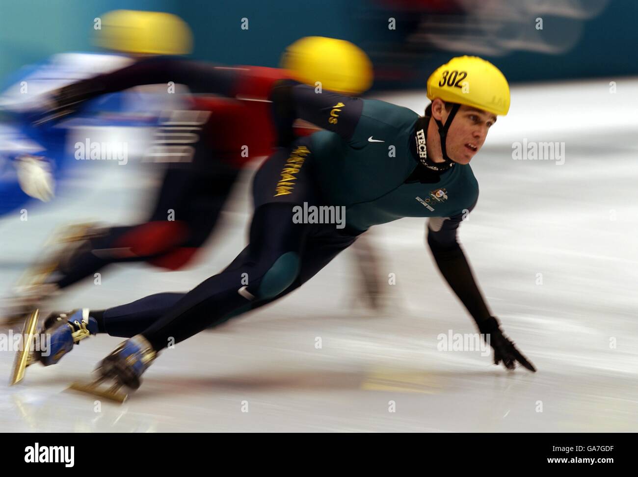 Australias stephen lee in action during the relay race hires stock