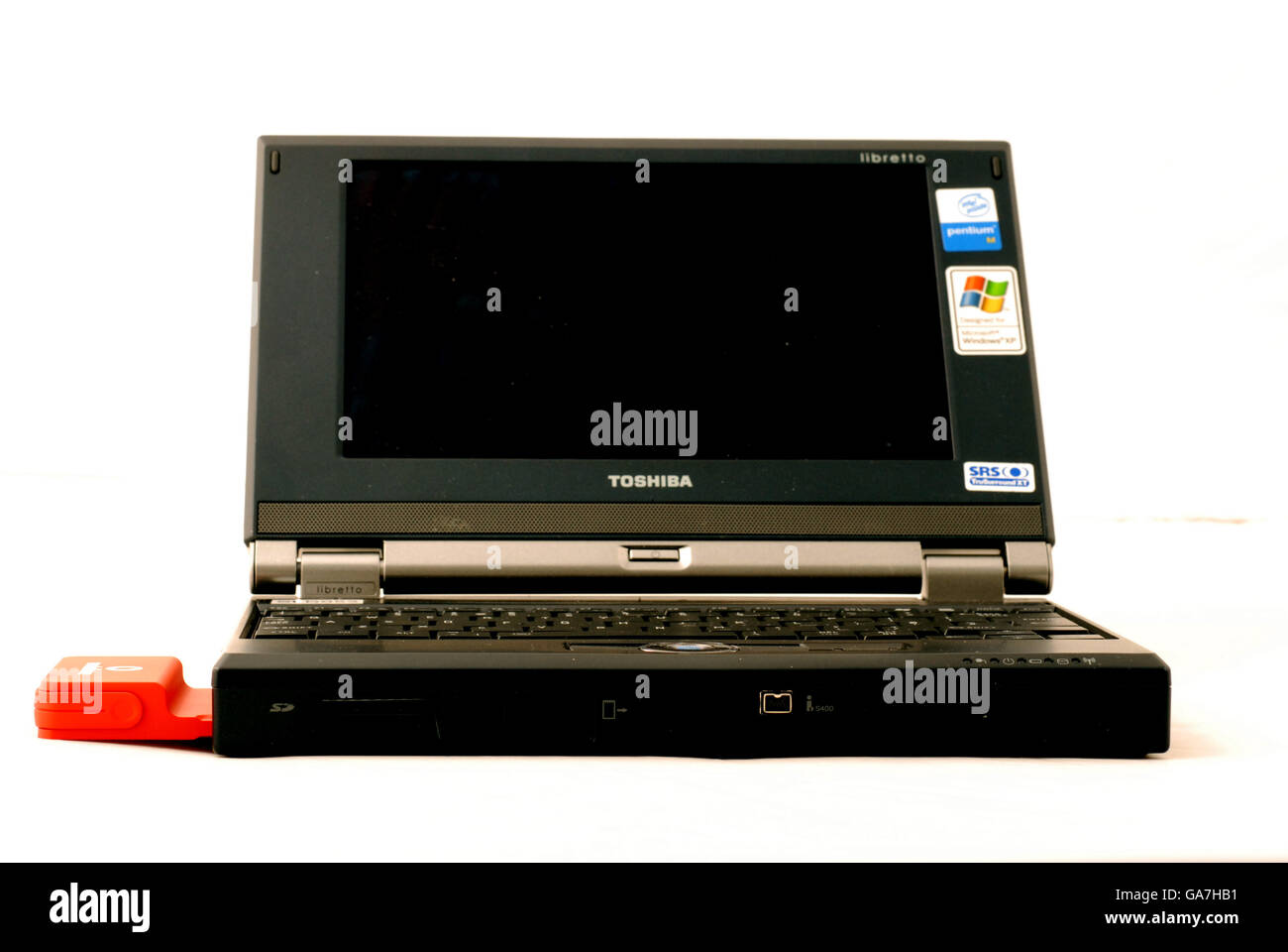 Toshiba Libretto laptop computer Stock Photo