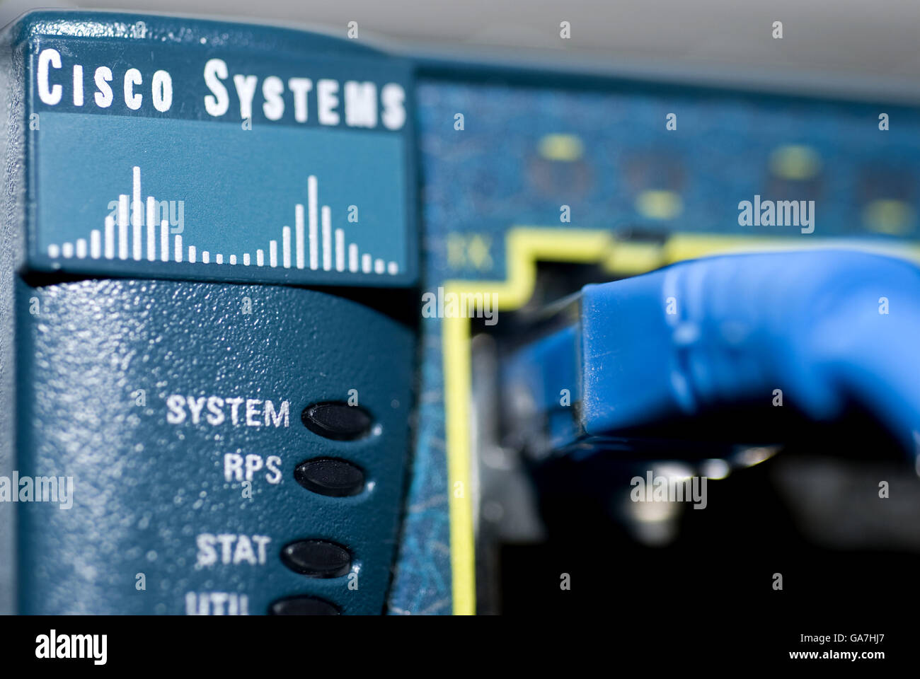 Technology Stock. Cisco Systems ethernet switch Stock Photo