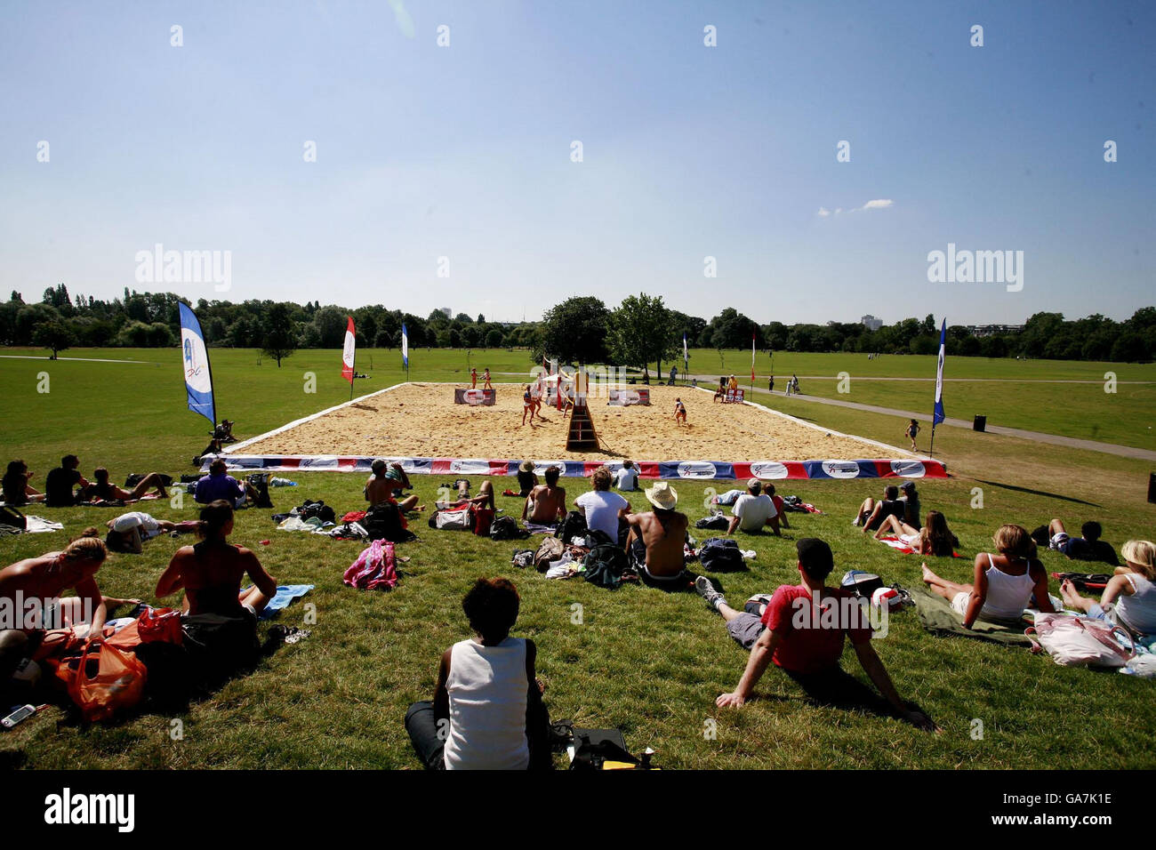 London beach volleyball tournament Stock Photo Alamy