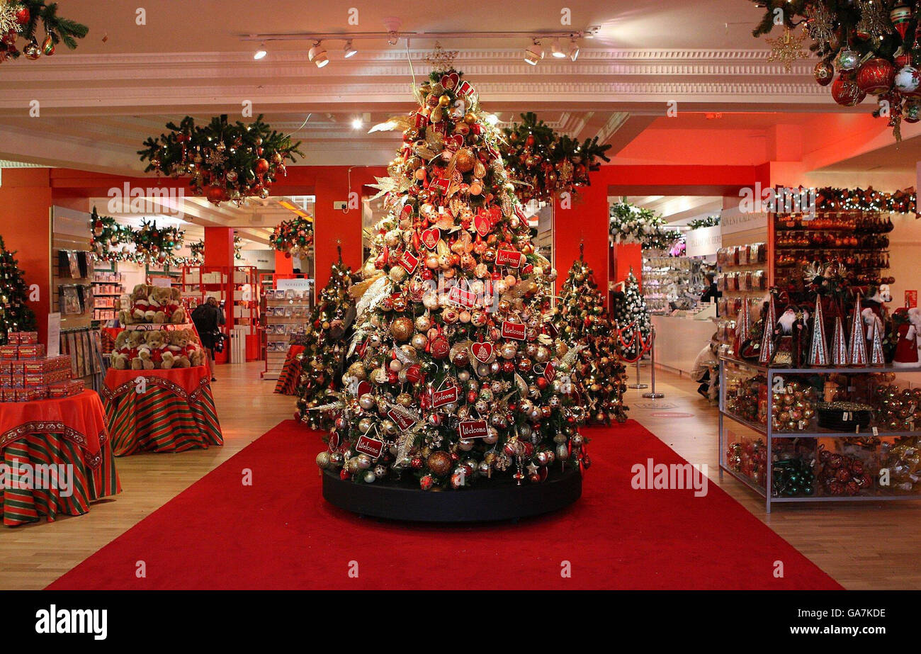 Santa opens Harrods Christmas World London. A view of Christmas World