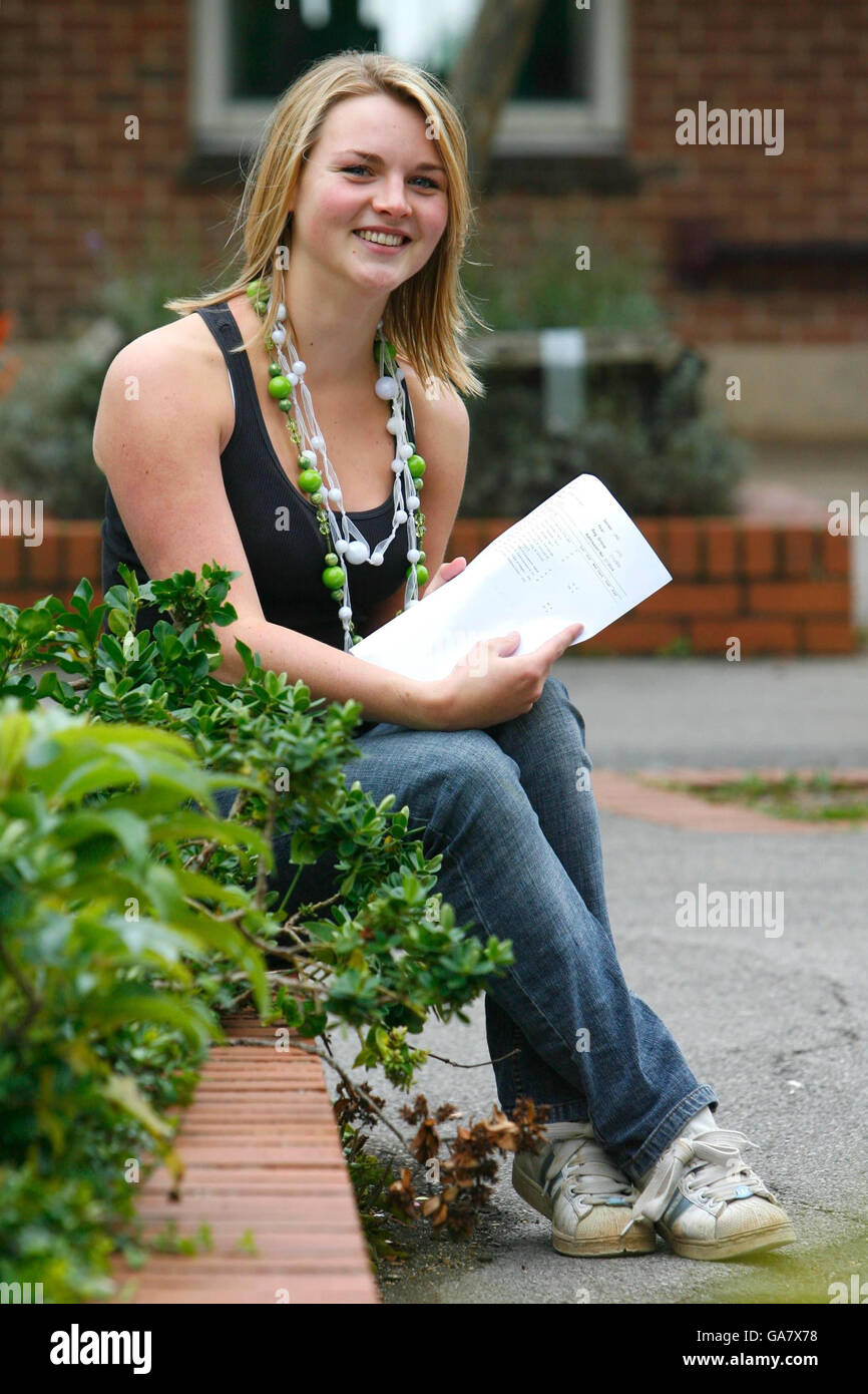 GCSE results day Stock Photo Alamy