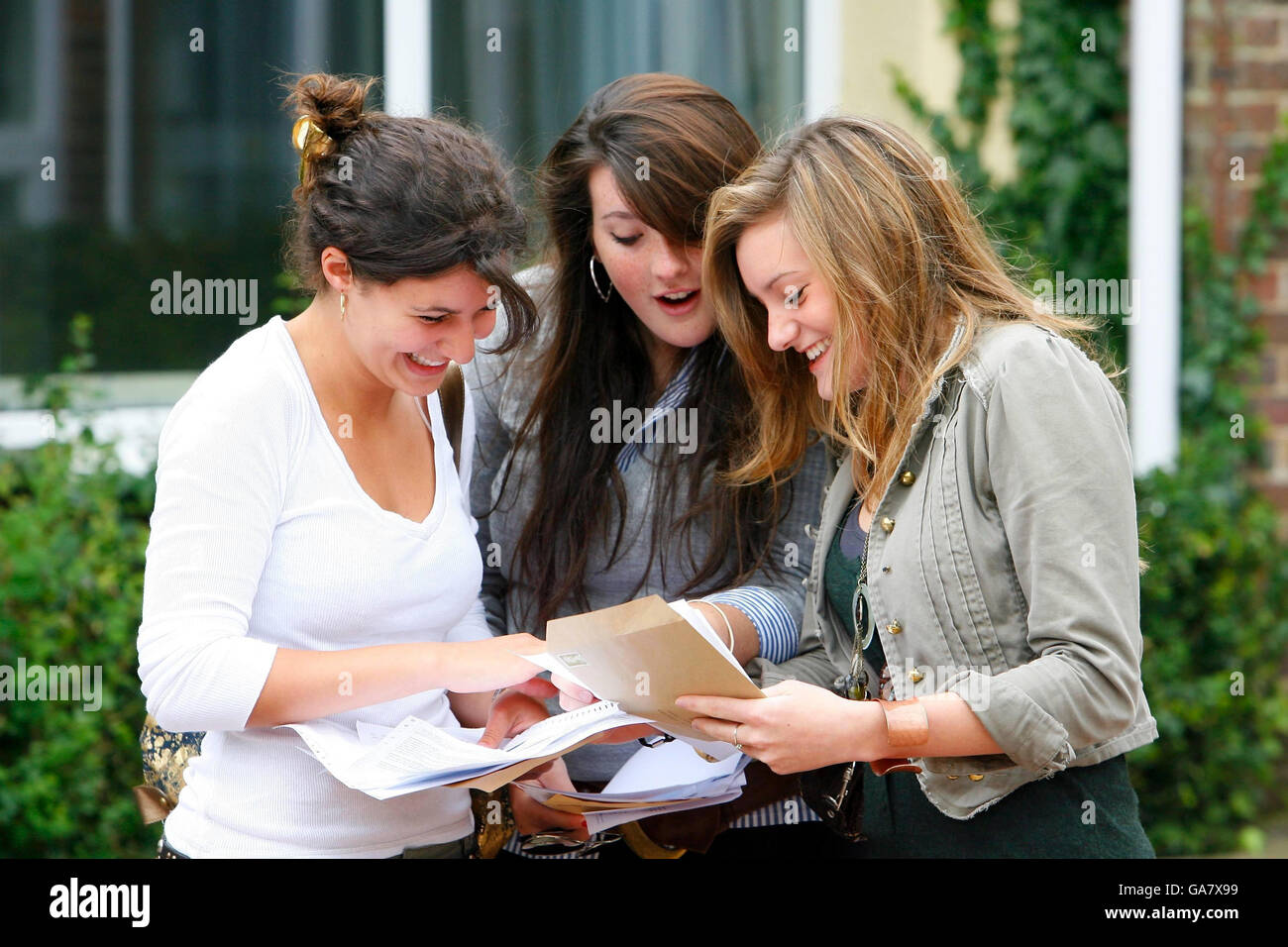 GCSE results day Stock Photo Alamy