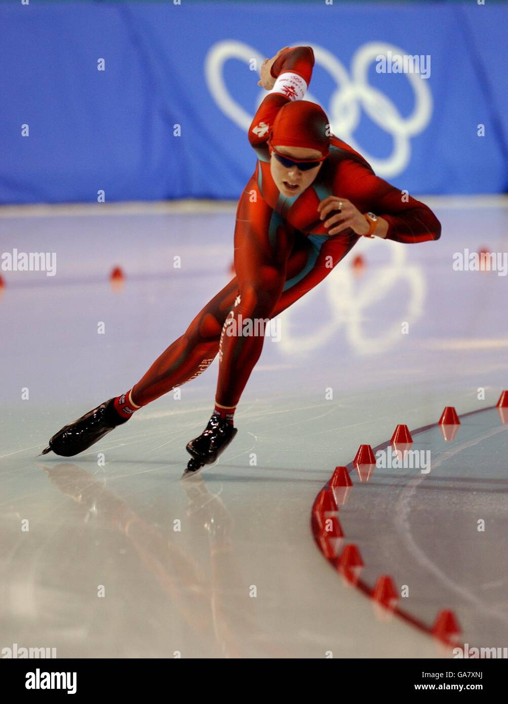 Winter Olympics - Salt Lake City 2002 - Speed Skating - Women's 1000m. Canada's Cindy Klassen Stock Photo