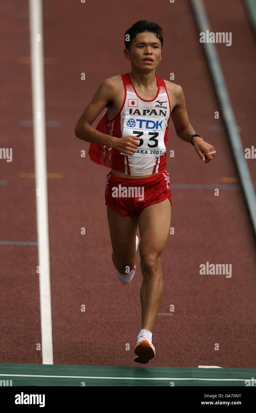 Athletics - IAAF World Athletics Championships - Osaka 2007 - Nagai Stadium. Tomoyuki Sato, Japan Stock Photo