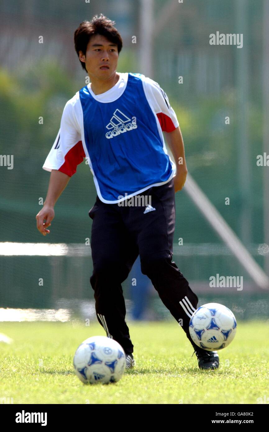 Soccer - Carlsberg Cup - China Training. China's Li Xiaopeng Stock Photo