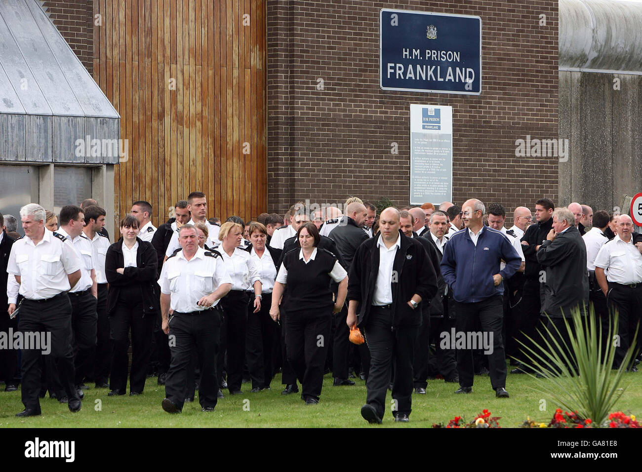 Staff Outside H M Frankland Prison In Co Durham As Thousands Of Prison   Staff Outside Hm Frankland Prison In Co Durham As Thousands Of Prison GA81E8 