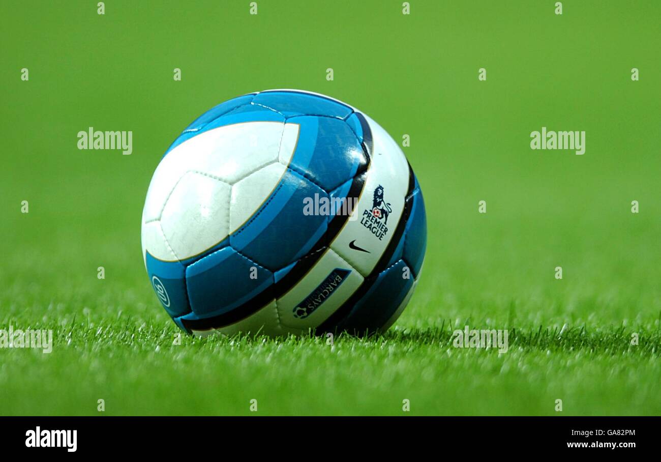 Soccer - Friendly - Manchester United v Inter Milan - Old Trafford. Premier League Match ball Stock Photo