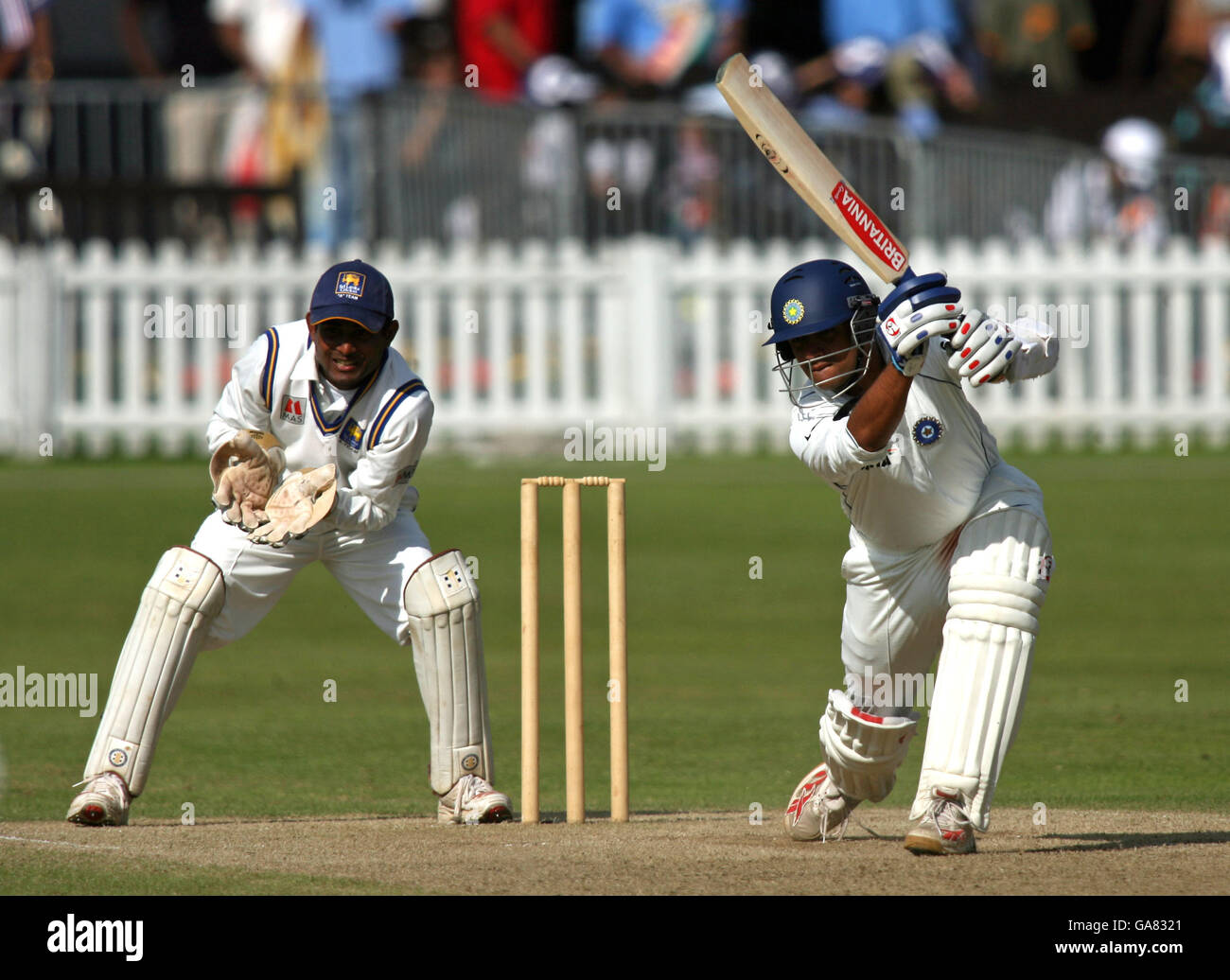 Cricket - Tour match - Sri Lanka A v India - Day 3 - Grace Road Stock Photo