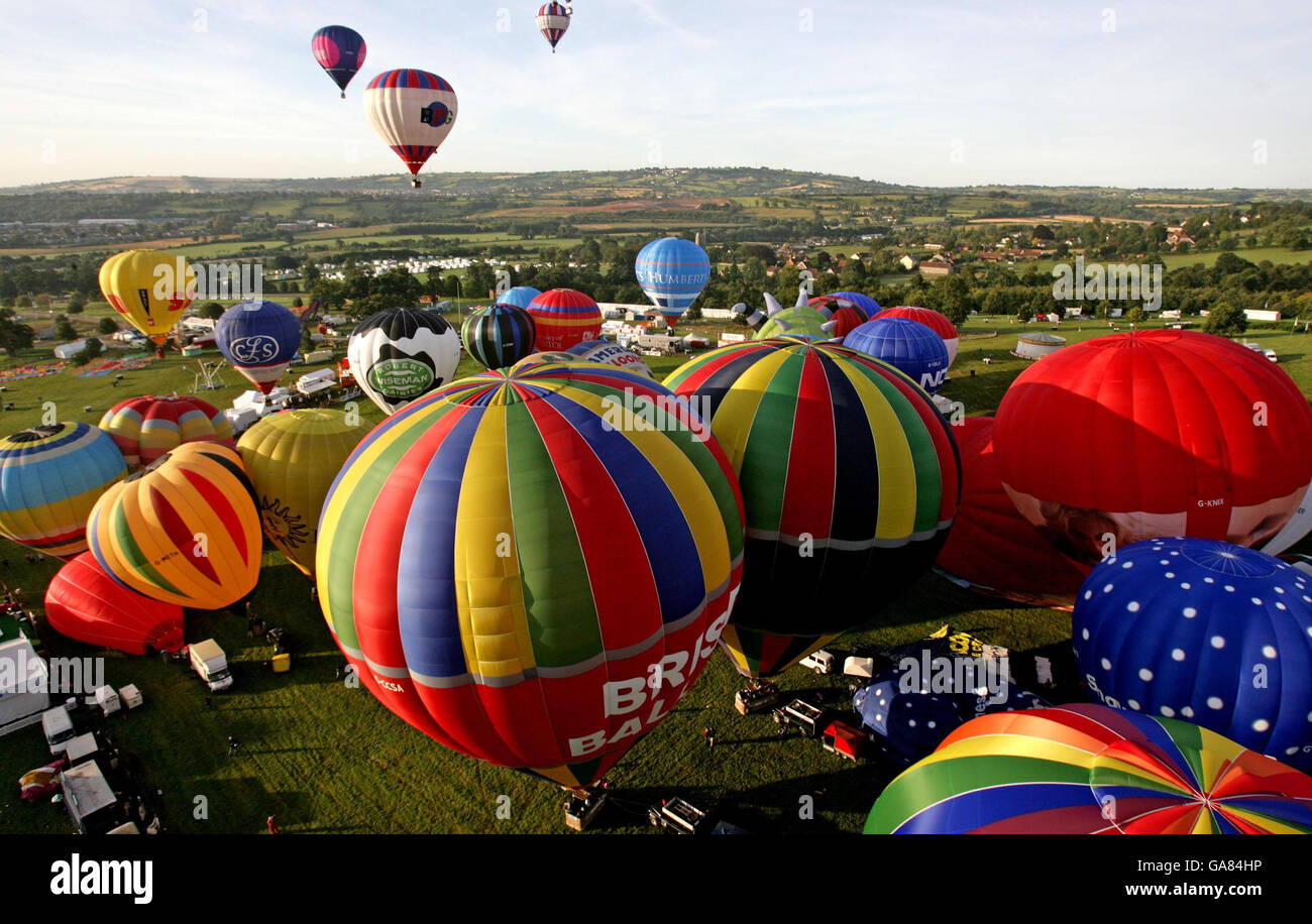 Hot air balloons take to the sky during the Bristol Balloon Fiesta at