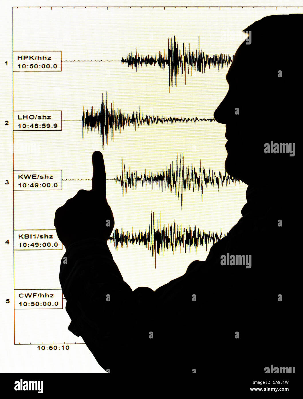 Earthquake hits Manchester Stock Photo