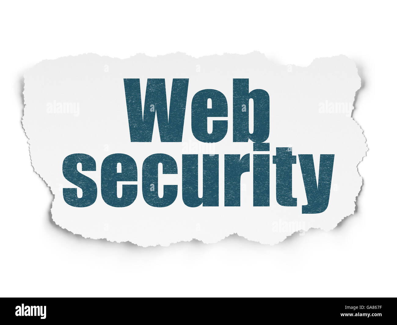 Web development concept: Web Security on Torn Paper background Stock Photo