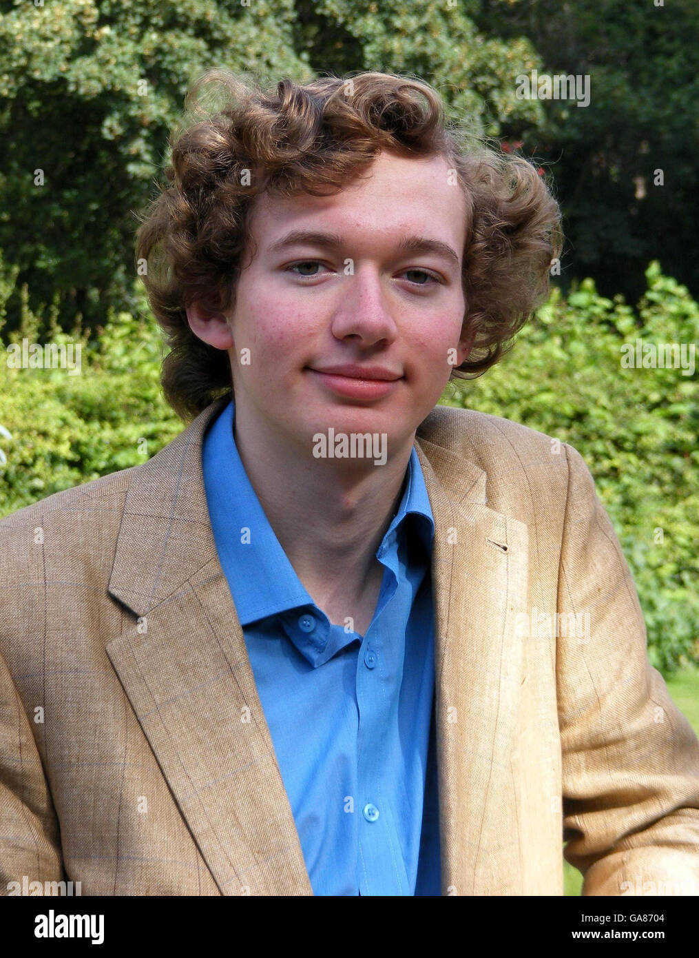 Alfred Artley, 18, from Oxford, who got seven As at A-level and three distinctions in optional AEA (Advanced Extension Award) papers. Stock Photo