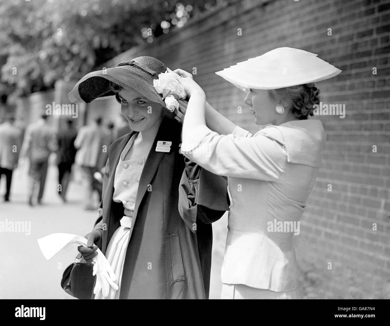 Ascot hat Black and White Stock Photos 