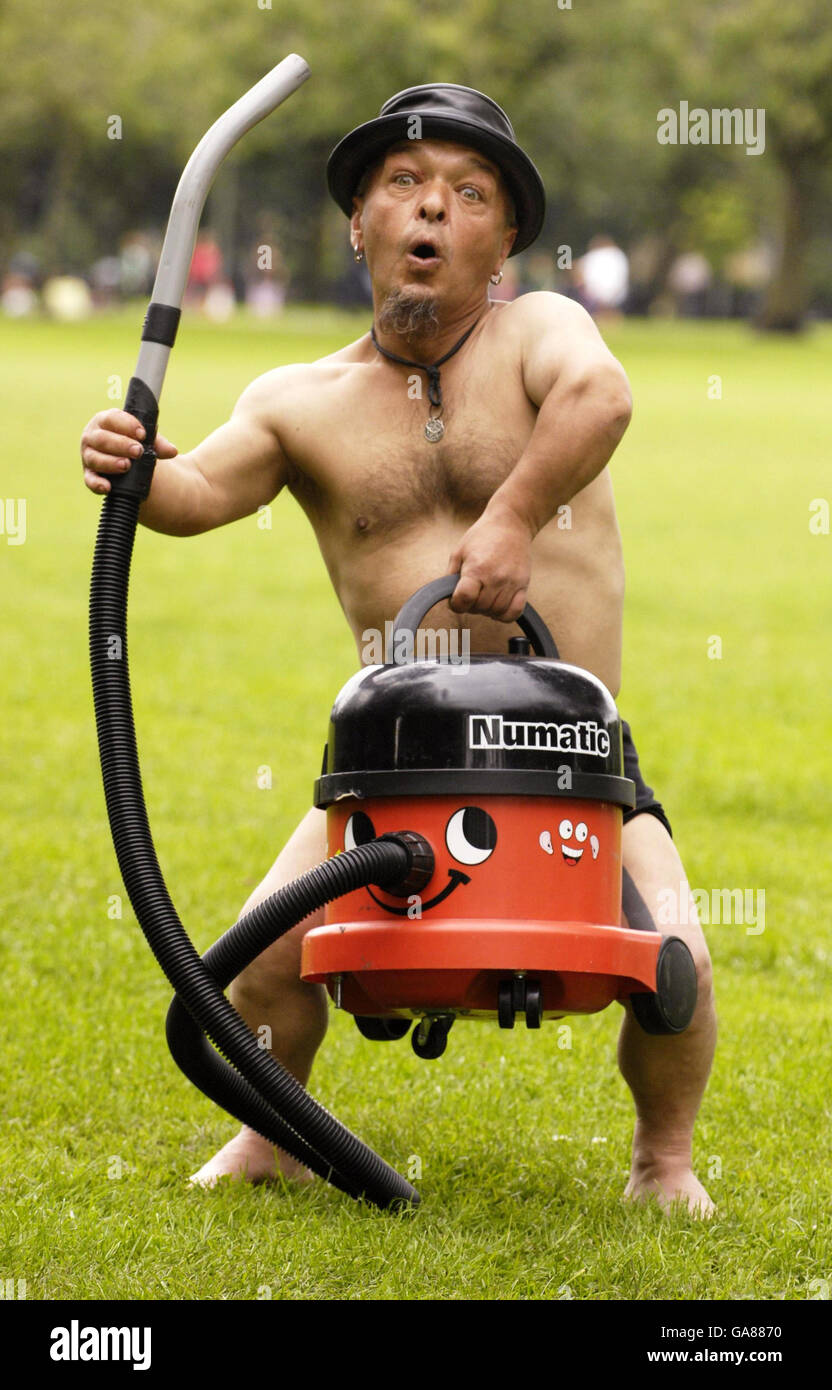 NOTE CONTENT. Daniel Blackner, also known as Captain Dan the Demon Dwarf, who got into a sticky situation with a vacuum cleaner. The actor had to be rushed to hospital after he glued his privates to a Henry Hoover. Stock Photo