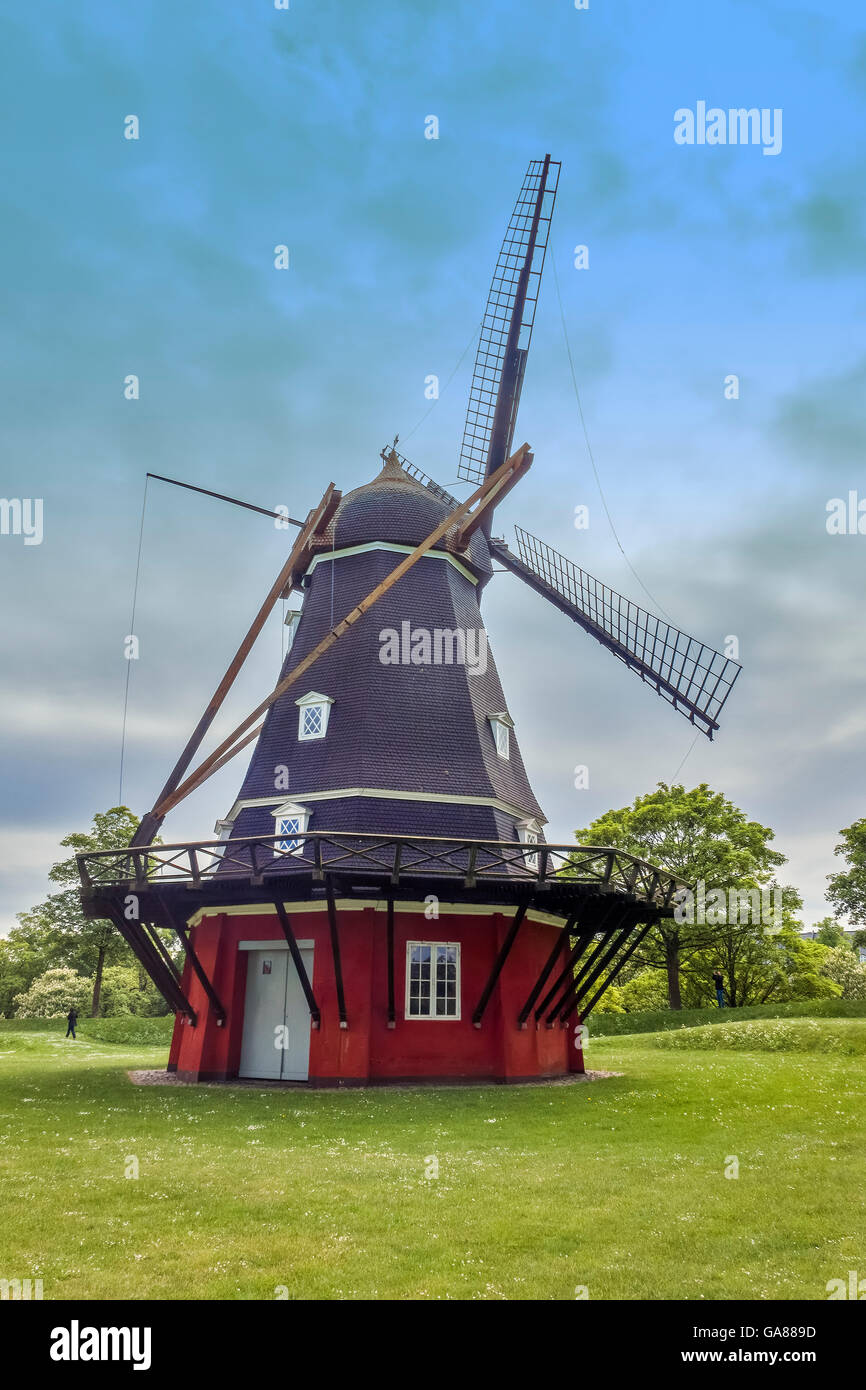 Windmill At The  Kastellet Fortress Copenhagen Denmark Stock Photo