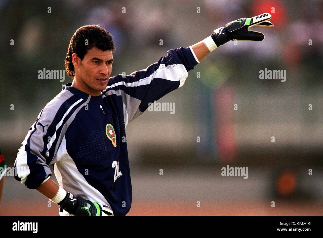 Soccer - African Nations Cup Mali 2002 - Group B - South Africa v Morocco. Driss Benzekri, Morocco goalkeeper Stock Photo