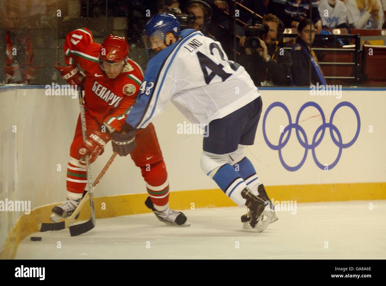 Winter Olympics - Salt Lake City 2002 - Men's Ice Hockey - Finland v  Belarus Stock Photo - Alamy
