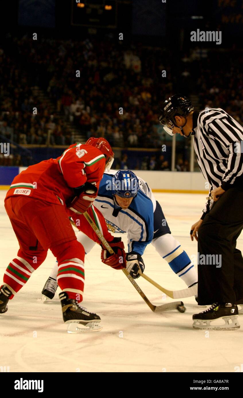 Winter Olympics - Salt Lake City 2002 - Men's Ice Hockey - Finland v Belarus Stock Photo