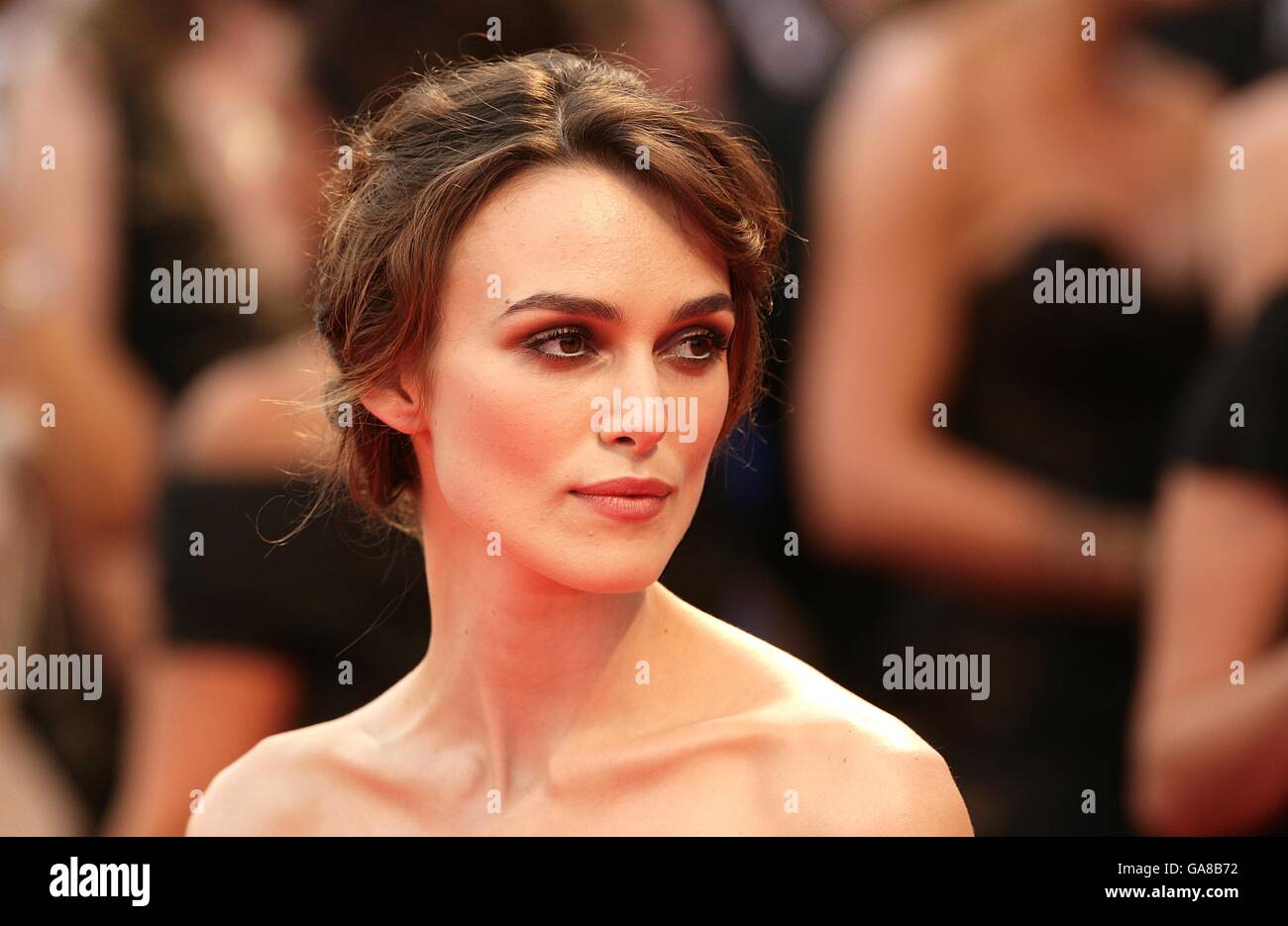 Keira Knightley at the premiere of Atonement at the 64th Venice International Film Festival. Stock Photo