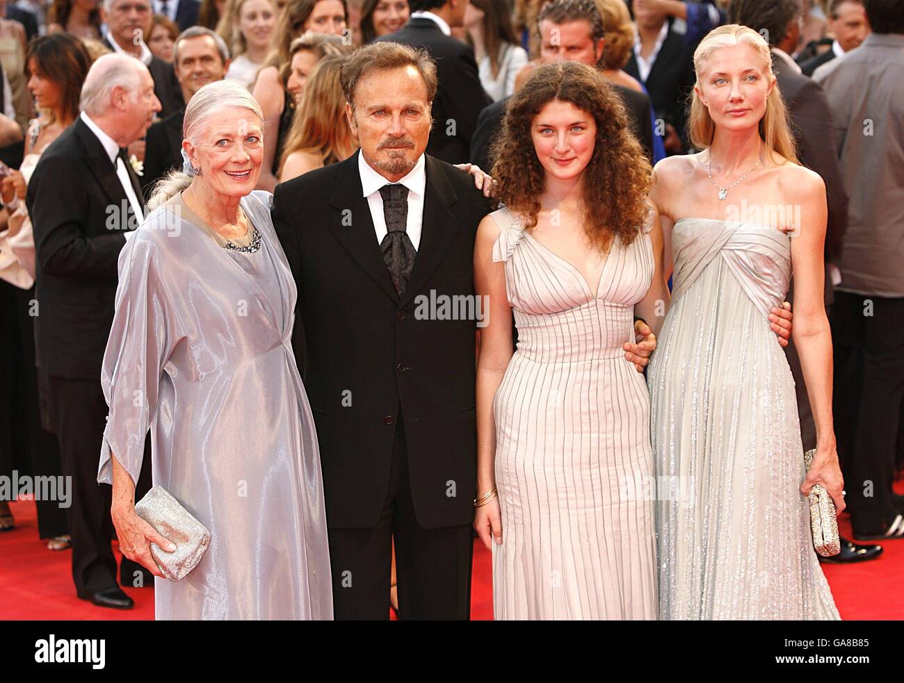 ctors Franco Nero, Daisy Bevan, Vanessa Redgrave an Joely Richardson at the premiere of Atonement at the 64th Venice International Film Festival. Stock Photo