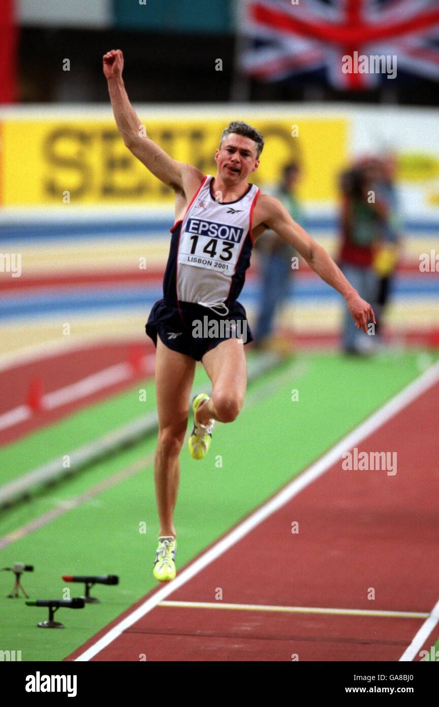 Athletics IAAF World Indoor Championships 2001 Lisbon Stock Photo