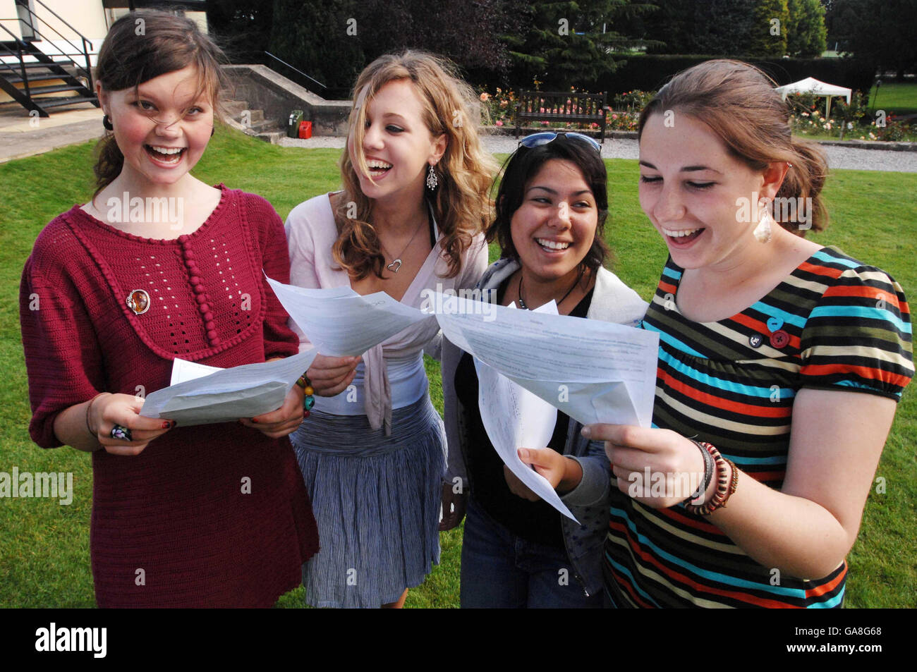 Alevel results announced Stock Photo Alamy