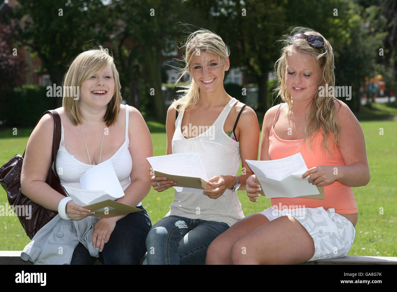 Alevel results announced Stock Photo Alamy