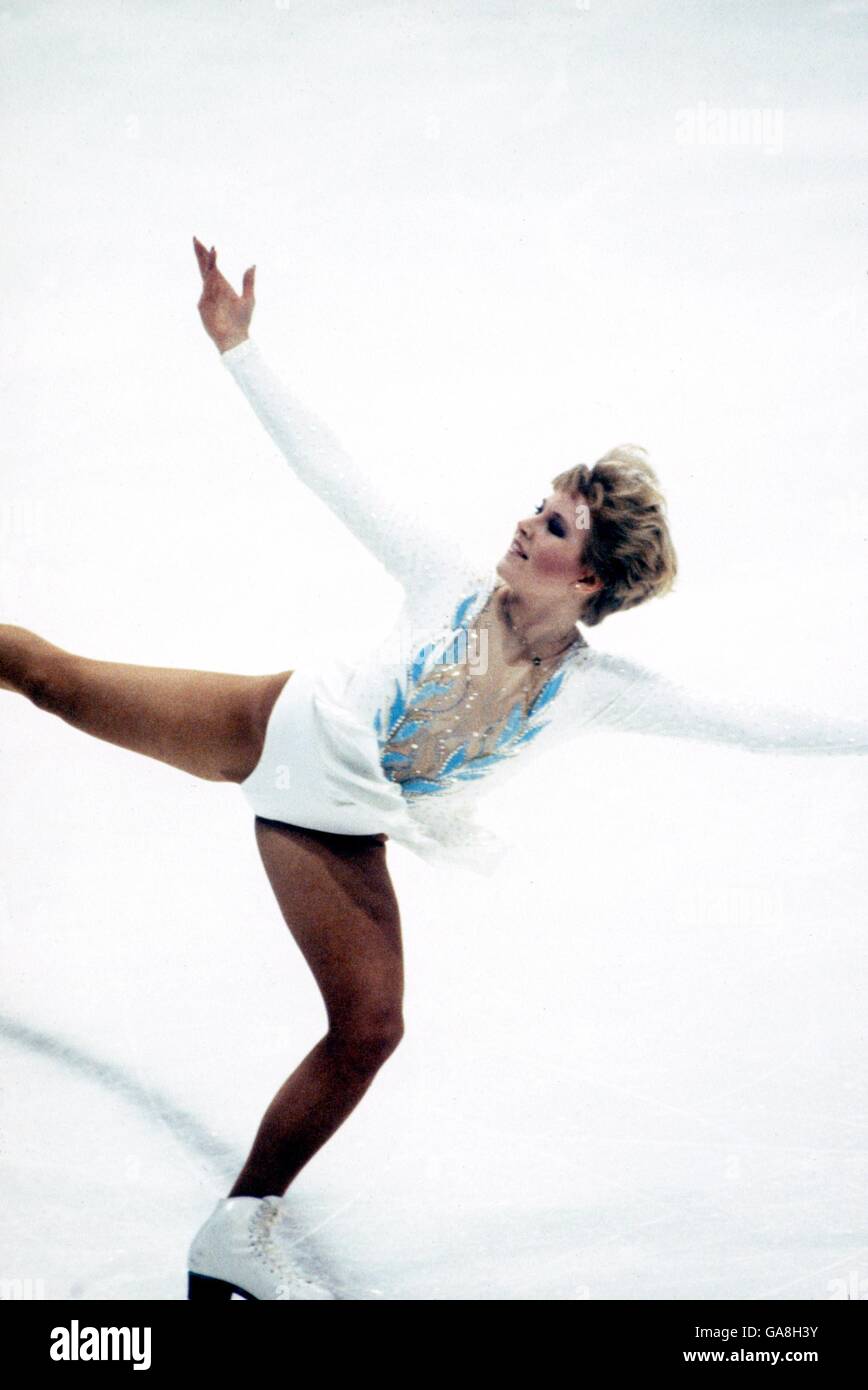 Ice Skating - Winter Olympic Games - Sarajevo 84. Rosalyn Summers, USA Stock Photo