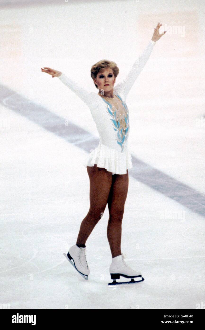 Ice Skating - Winter Olympic Games - Sarajevo 84. Rosalyn Summers, USA Stock Photo