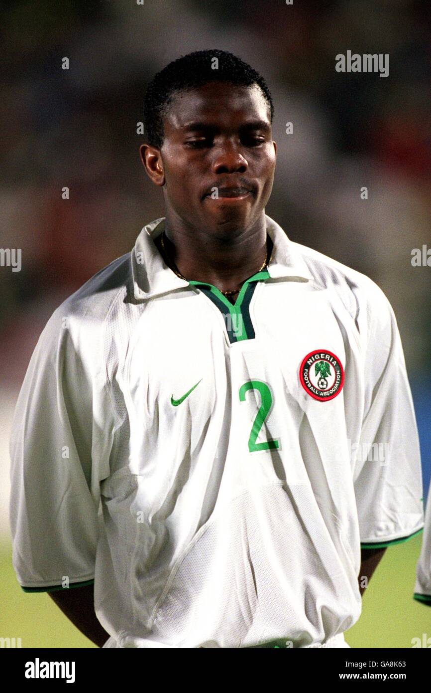 Soccer - African Nations Cup Mali 2002 - Group A - Mali v Nigeria. Joseph Yobo, Nigeria Stock Photo