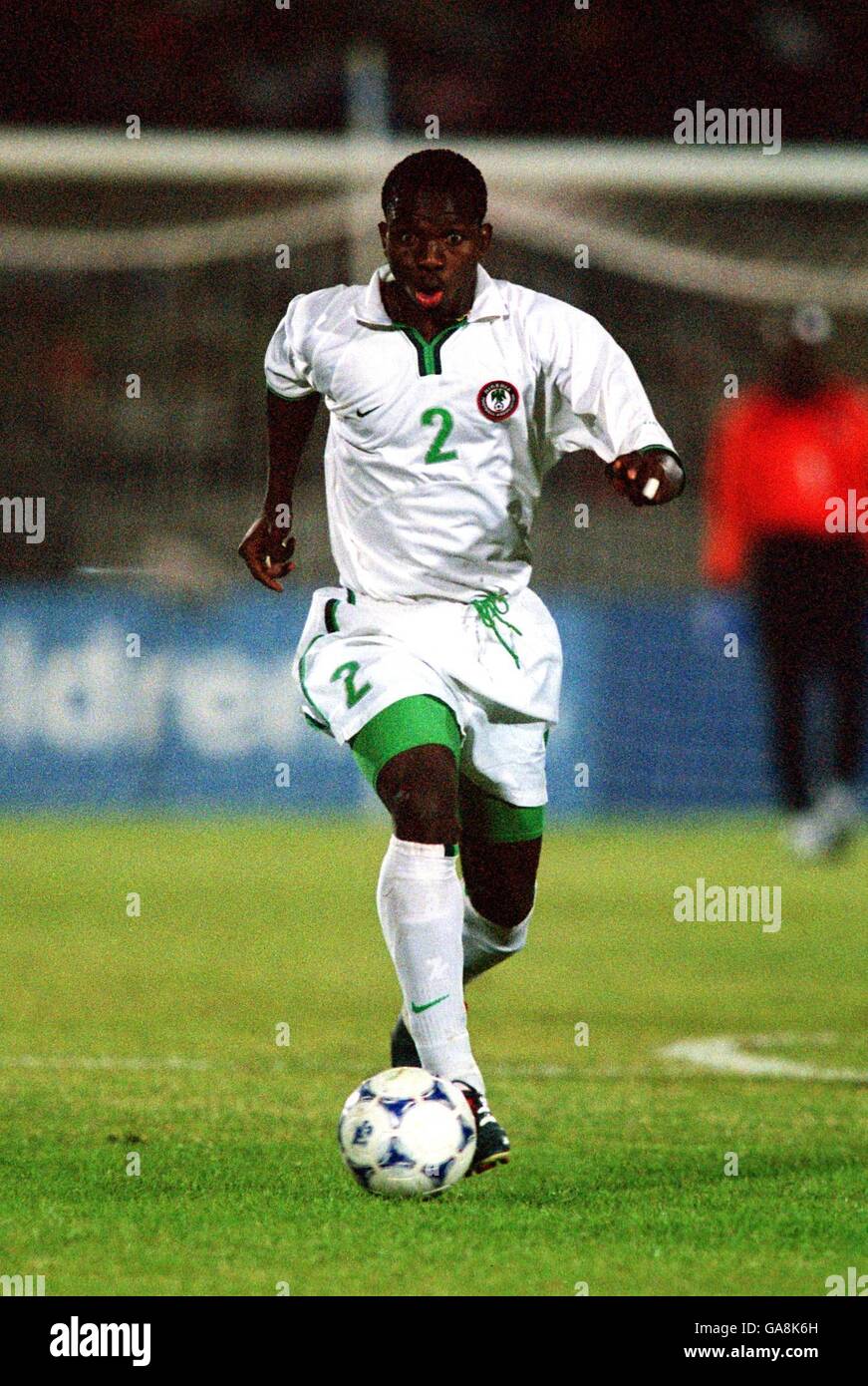 Soccer - African Nations Cup Mali 2002 - Group A - Mali v Nigeria. Joseph Yobo, Nigeria Stock Photo