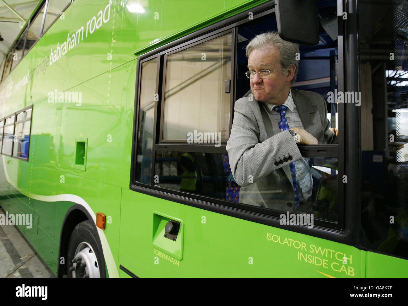 Firm bids to develop clean air bus Stock Photo
