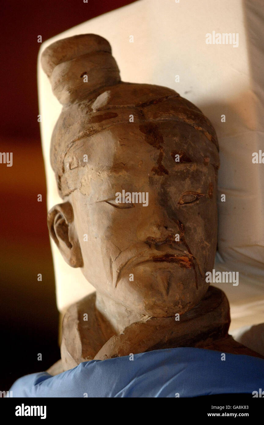 The first terracotta army figures exhibited british museum hires stock