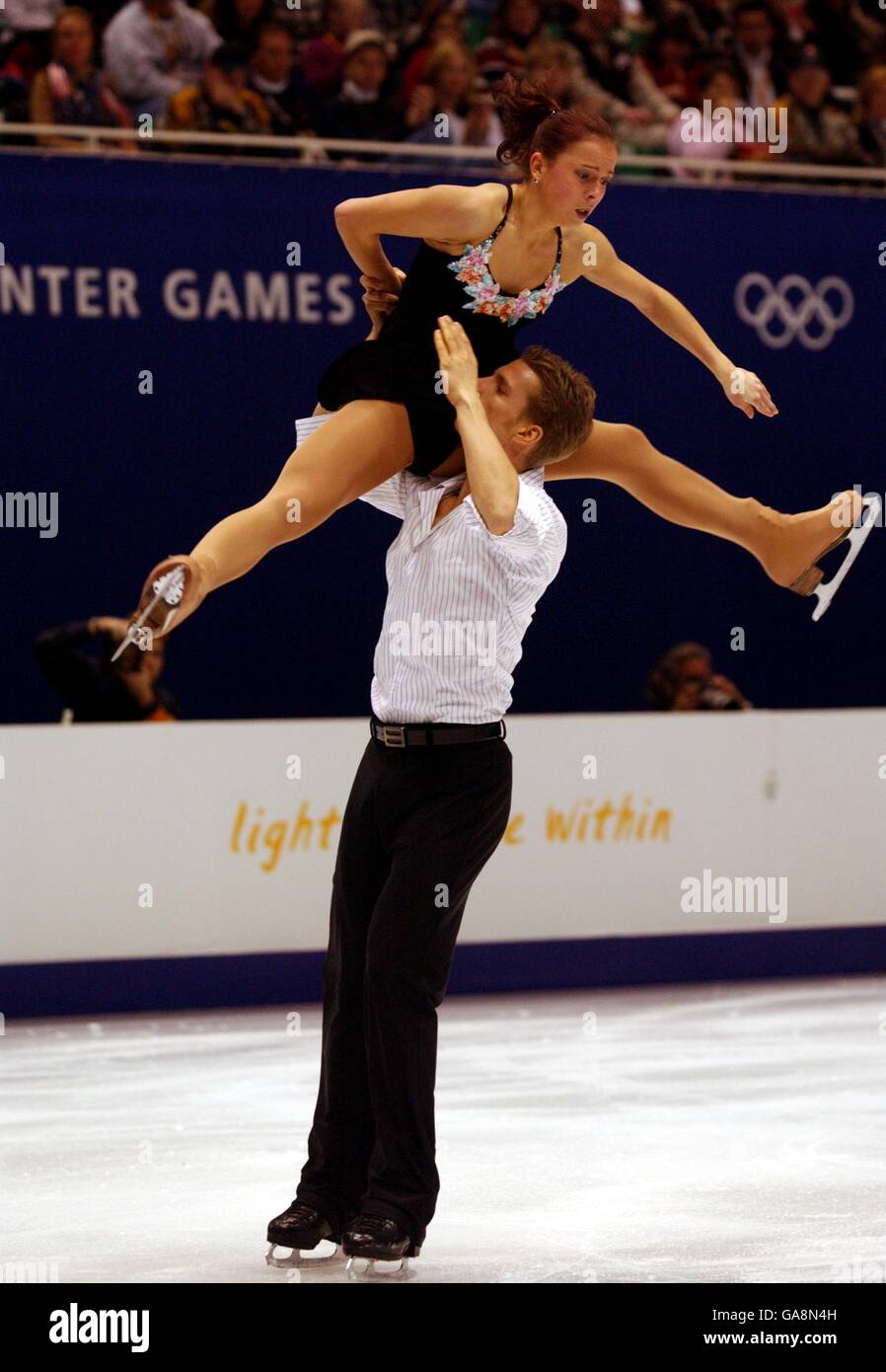 Germany's Mariana Kautz and partner Norman Jeschke in action during the pairs free programme Stock Photo