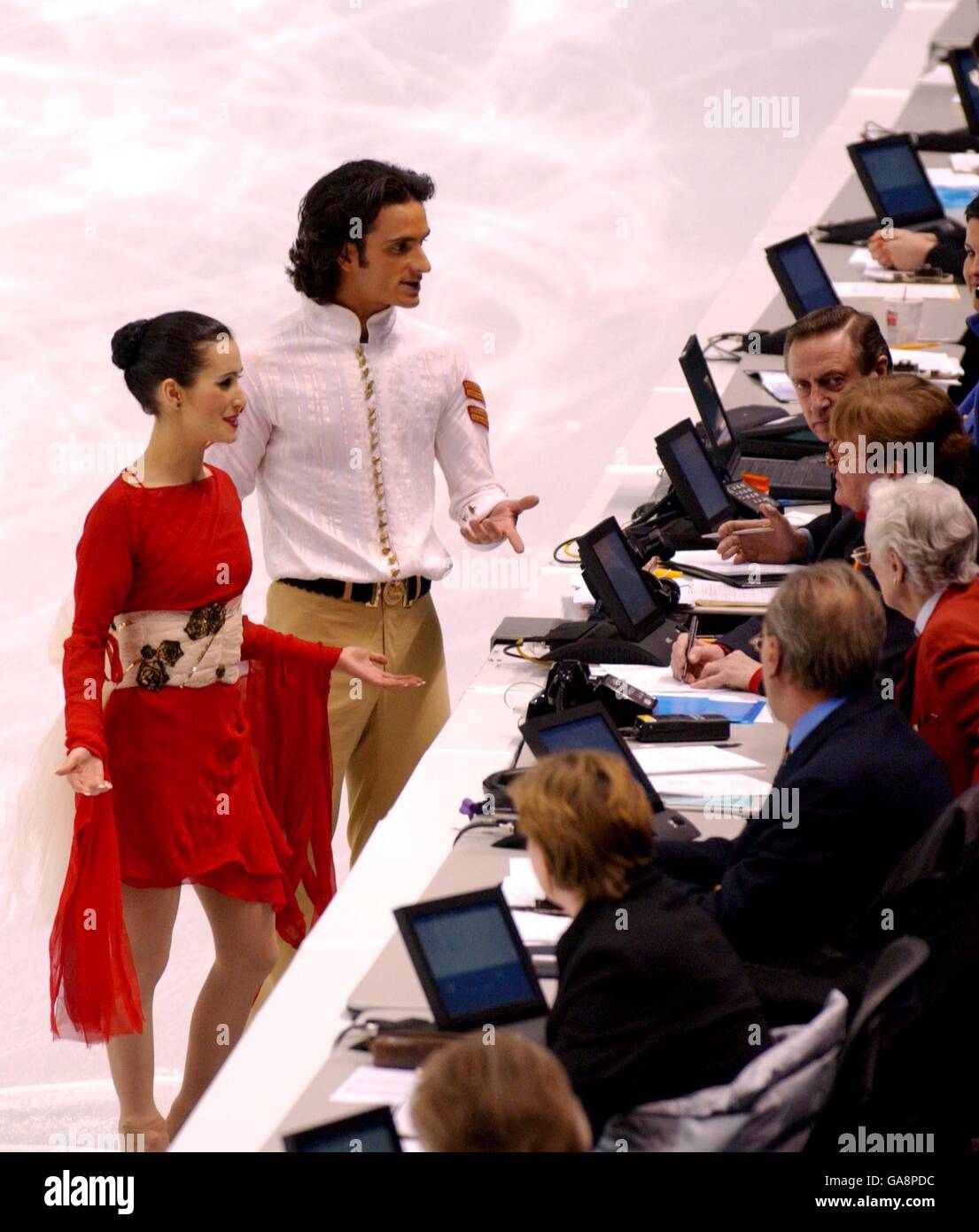 Canada's Marie-France Dubreuil and her partner Patrice Lauzon during their free dance routine Stock Photo