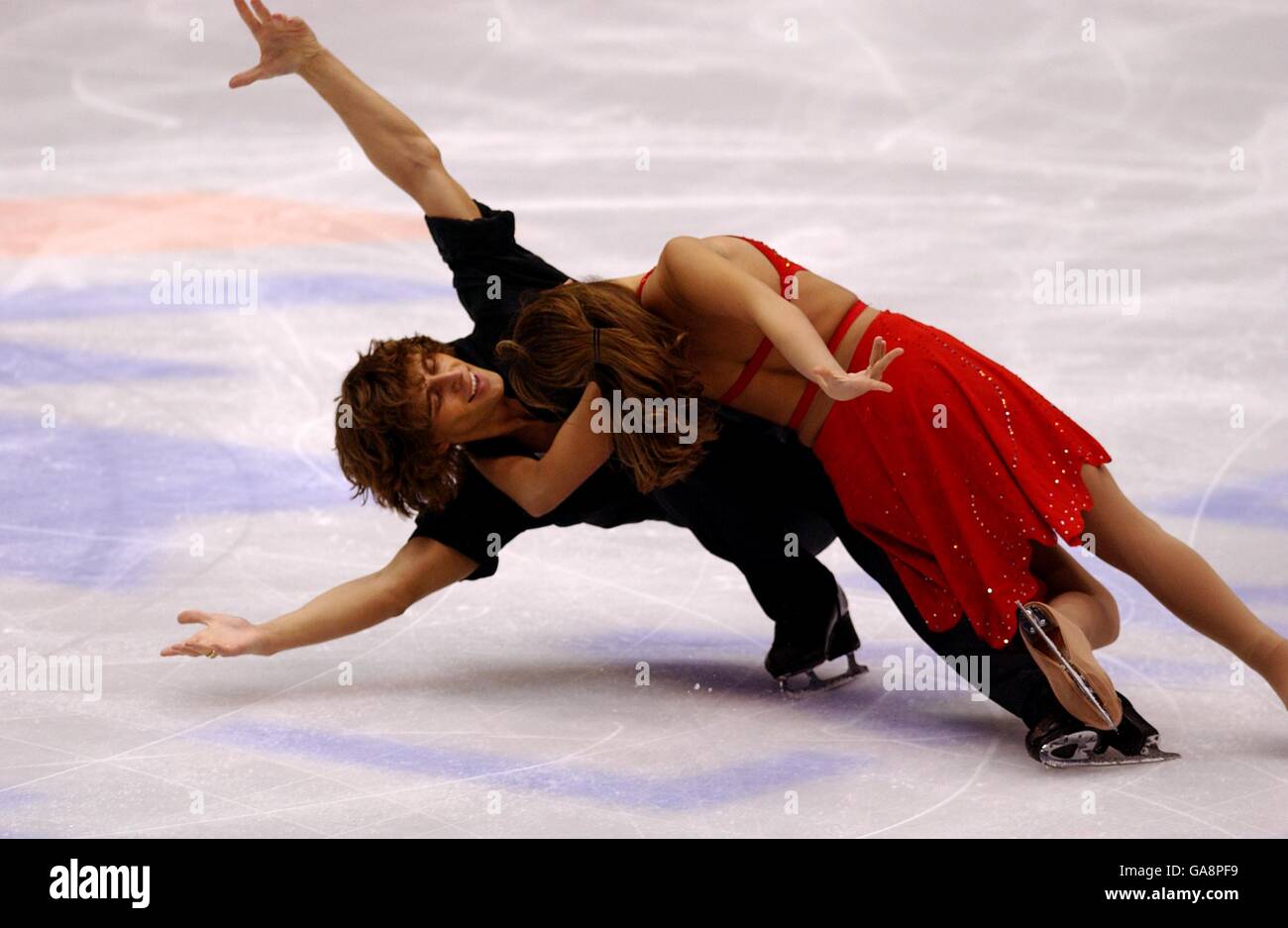 Winter Olympics - Salt Lake City 2002 - Figure Skating - Ice Dancing - Free Dance Stock Photo